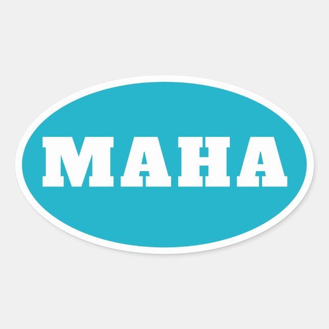 MAHA  Make America Healthy Again Oval Sticker (Front)