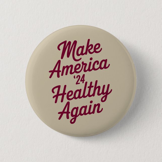 MAHA Make America Healthy Again Patriotic 2 Inch Round Button (Front)