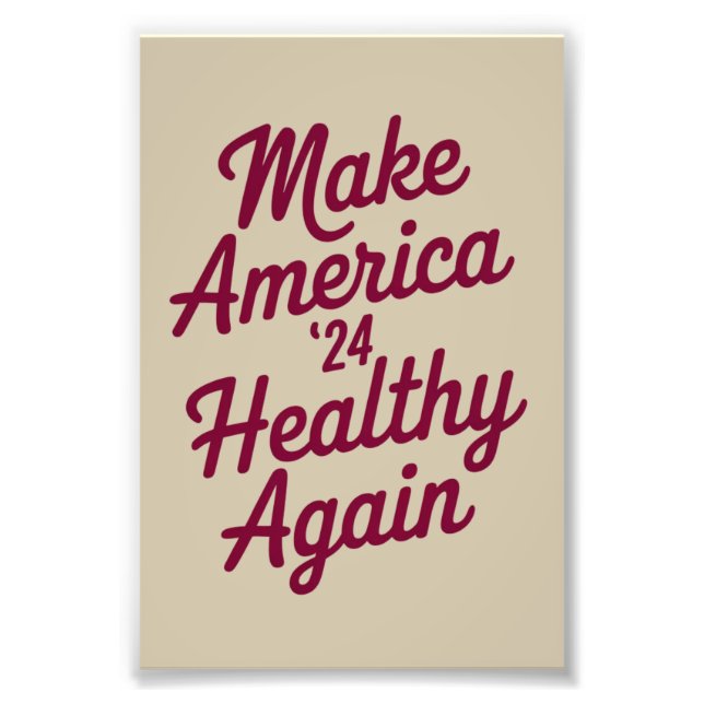 MAHA Make America Healthy Again Patriotic Photo Print (Front)