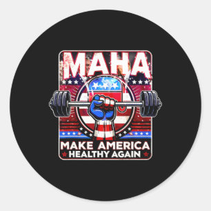 Maha Make America Healthy Again Trump Kennedy 2024 Classic Round Sticker