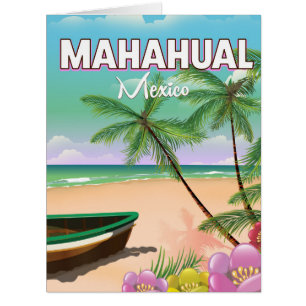 Mahahual affiche de plage mexicaine