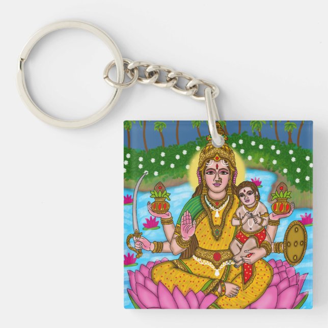 Mahalakshmi Keychain (Front)
