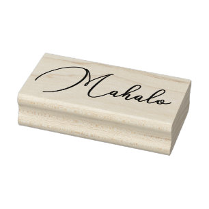 Mahalo1 Rubber Stamp