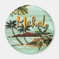 Mahalo Hawaiian Island Sticker
