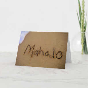Mahalo in Colour Thank You Card