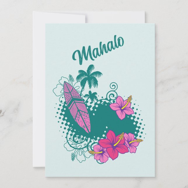 Mahalo Merci En Hawaïen (Devant)