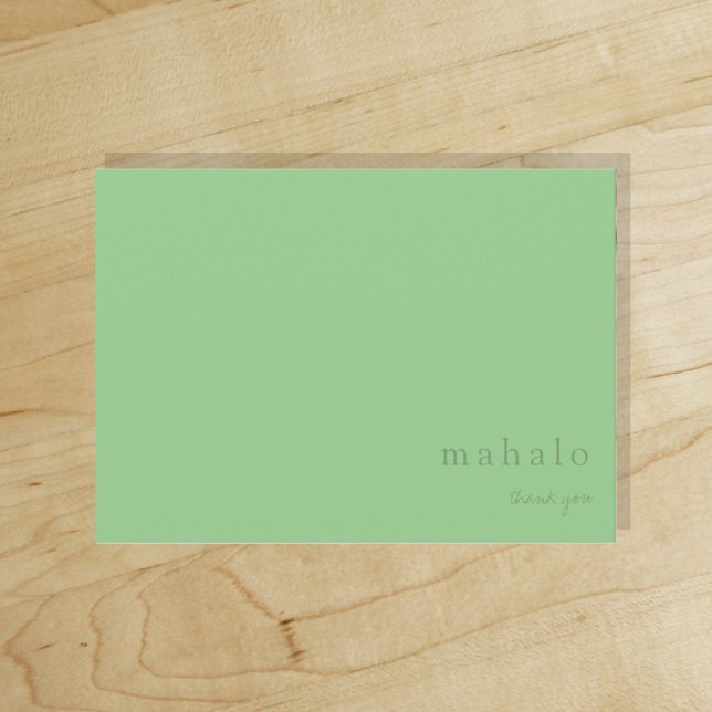 mahalo | minimal tropical vert clair merci minimal (Créateur téléchargé)