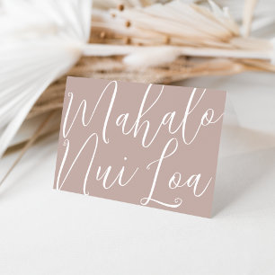 Mahalo Nui Loa Hawaiian Thank You Card