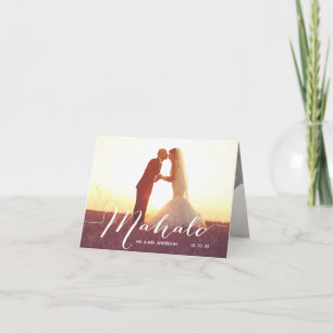 Mahalo Photo Wedding Thank You Card