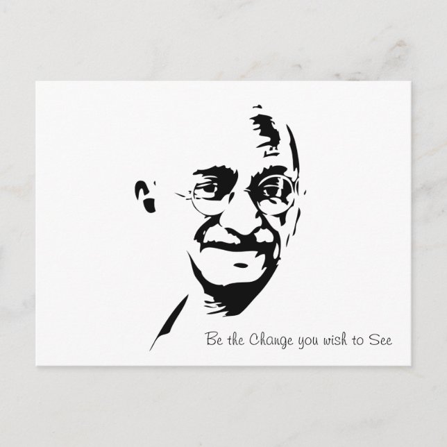 Mahatma Gandhi - Be the Change - Carte postale (Devant)