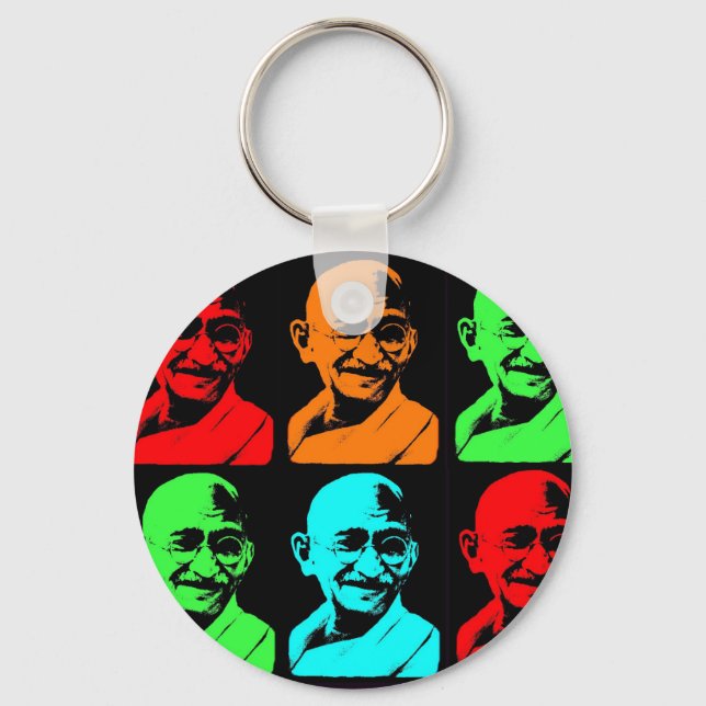 Mahatma Gandhi Collage Keychain (Front)