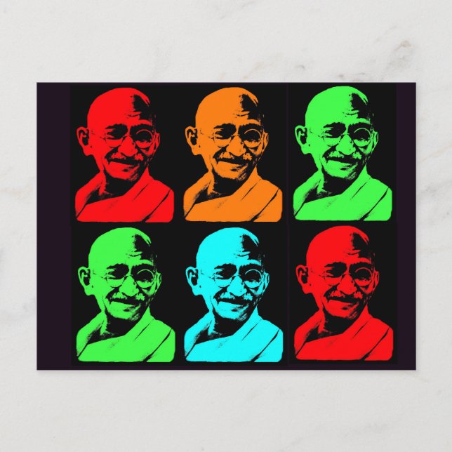 Mahatma Gandhi Collage Postcard (Front)