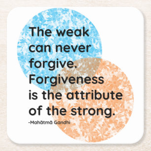 Mahatma Gandhi Forgiveness Quotes Square Paper Coaster