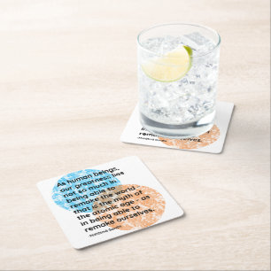 Mahatma Gandhi Greatness Quotes Square Paper Coaster