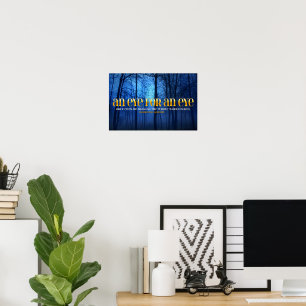 Mahatma Gandhi Inspirational Quote "Eye for eye" Poster