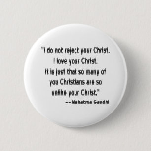 Mahatma Gandhi on Christians 2 Inch Round Button