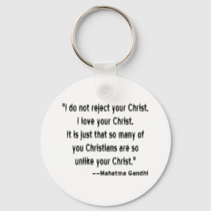 Mahatma Gandhi on Christians Keychain