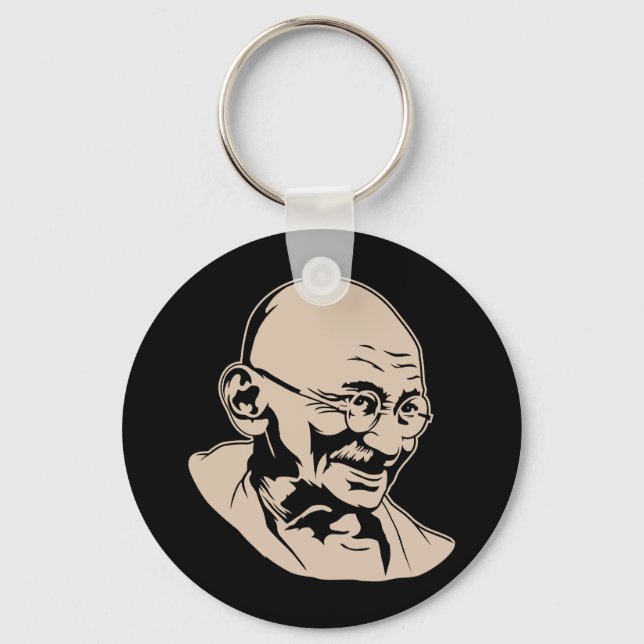 Mahatma Gandhi Portrait Keychain (Front)