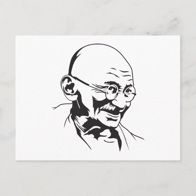 Mahatma Gandhi Portrait Postcard (Front)