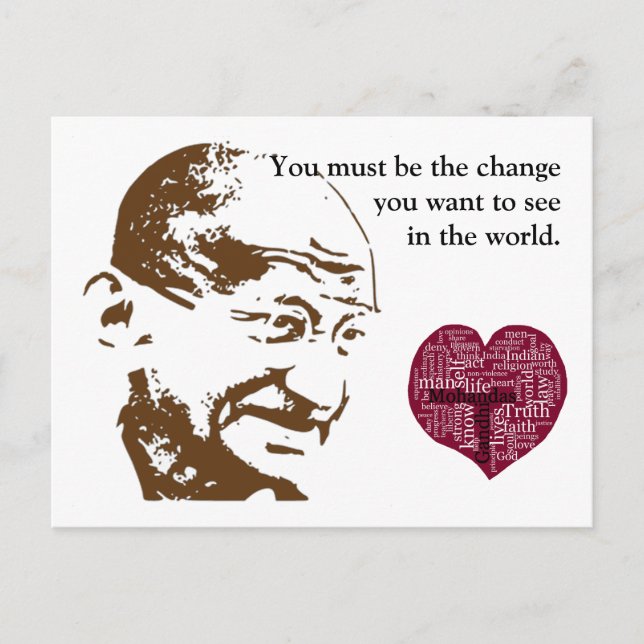 Mahatma Gandhi Postcard (Front)