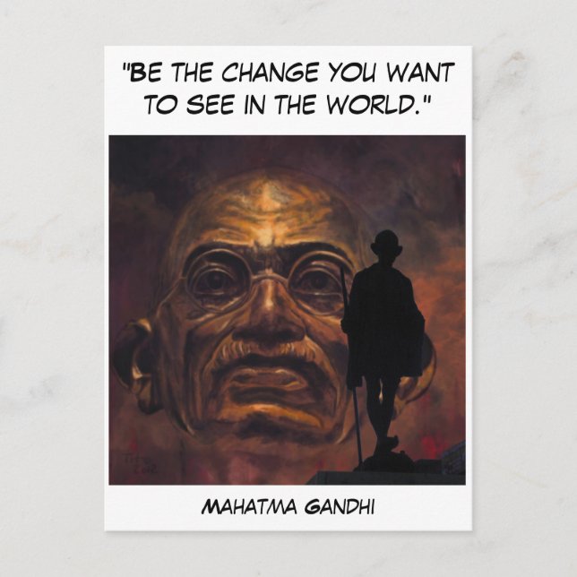 Mahatma Gandhi Postcard (Front)