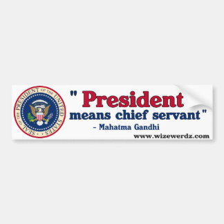 Mahatma Gandhi Presidential bumper sticker
