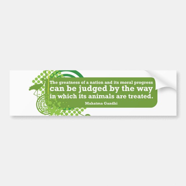 Mahatma Gandhi Quote Bumper Sticker (Front)