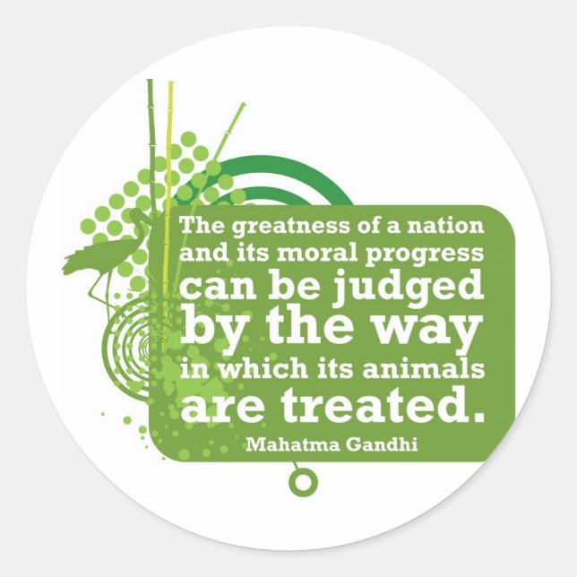 Mahatma Gandhi Quote Classic Round Sticker (Front)
