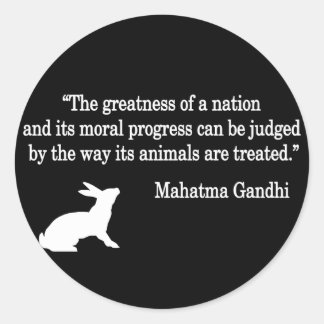 Mahatma Gandhi Quote Collection Classic Round Sticker