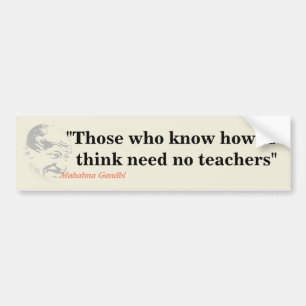 Mahatma Gandhi Quote On Thinking Bumper Sticker