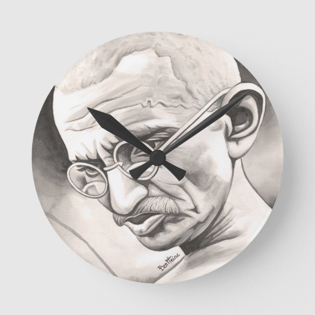 Mahatma Gandhi Round Clock (Front)