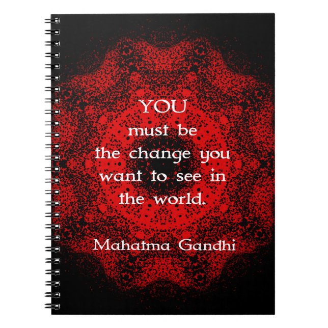 Mahatma Gandhi Wisdom Saying about action Notebook (Front)