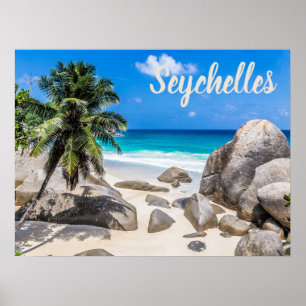 Mahe Seychelles Carana Beach gift Poster