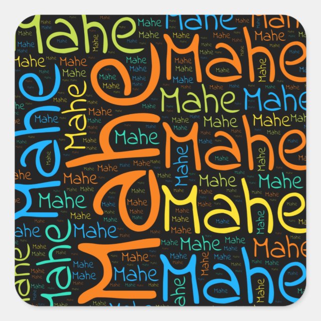 Mahe Square Sticker (Front)