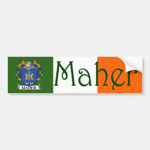 Maher Coat of Arms Flag Bumper Sticker