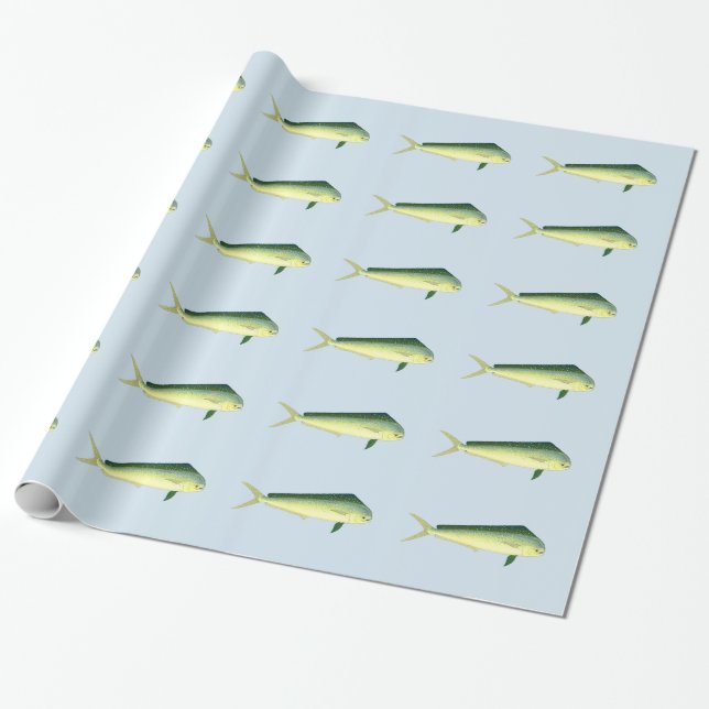Mahi Mahi Fish Wrapping Paper (Unrolled)