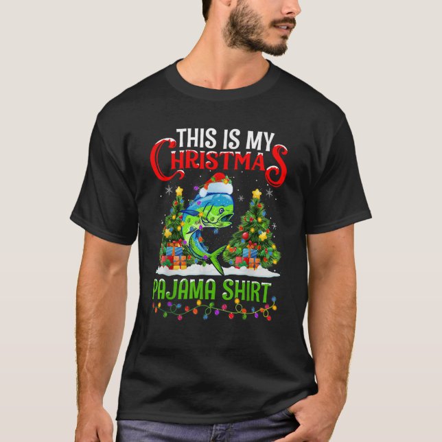 Mahi Mahi Fish Xmas Lights This Is My Christmas Pa T-Shirt (Front)