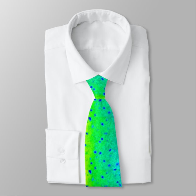 Mahi Mahi Print Tie (Tied)