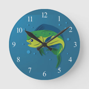 Mahi Mahi Round Clock