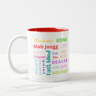 Mahj cup with red