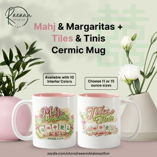Mahj & Margaritas + Carreaux & Tinis Mug en cérami