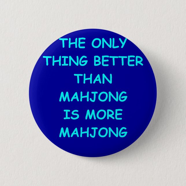 mahjong 2 inch round button (Front)