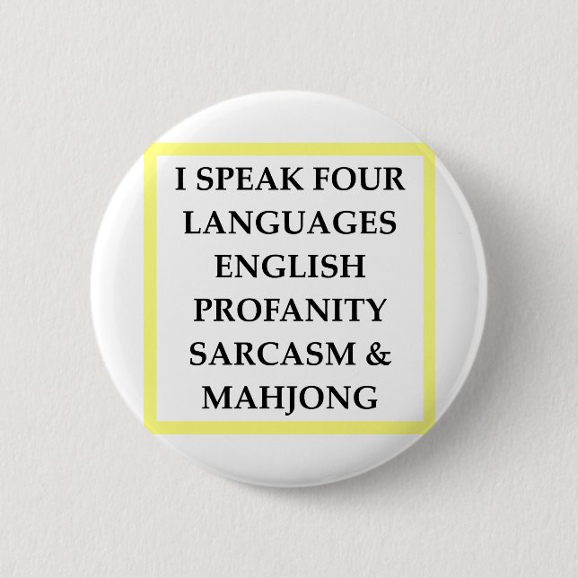 MAHJONG 2 INCH ROUND BUTTON (Front)