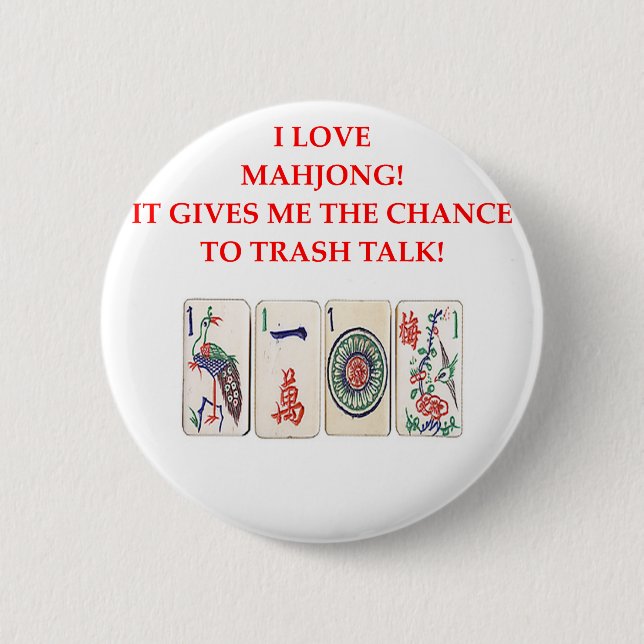 MAHJONG 2 INCH ROUND BUTTON (Front)