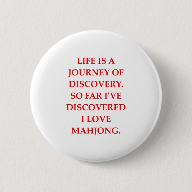 MAHJONG 2 INCH ROUND BUTTON (Front)
