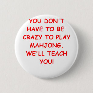 mahjong 2 inch round button