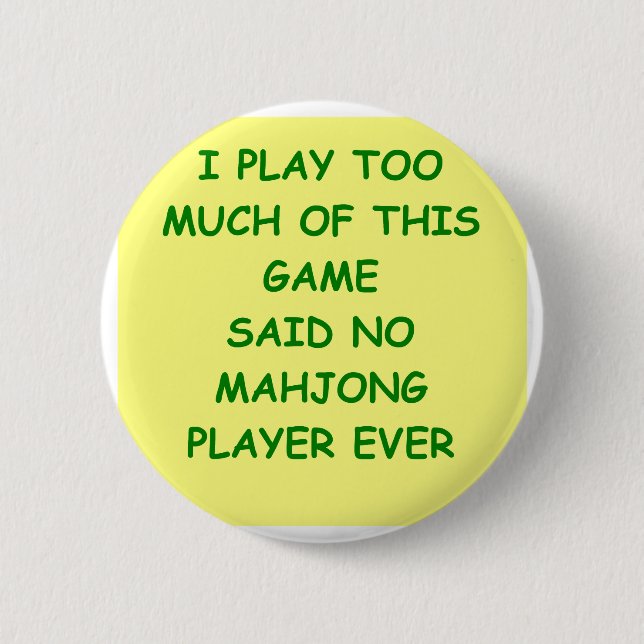 mahjong 2 inch round button (Front)