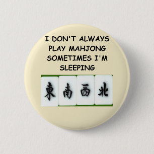 mahjong 2 inch round button