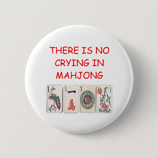 MAHJONG 2 INCH ROUND BUTTON (Front)