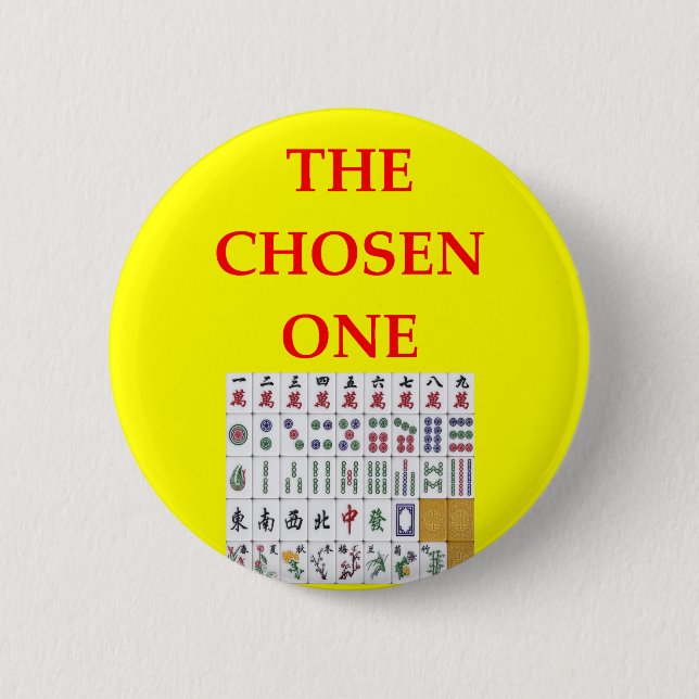 MAHJONG 2 INCH ROUND BUTTON (Front)